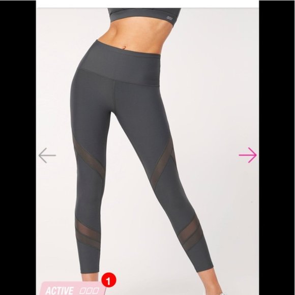 EUC! LORNA JANE Edge Core Ankle Biter Tight in Grey! - Picture 4 of 6